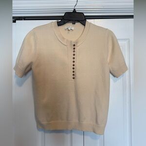 Bohme Cream Short Sleeve Sweater
